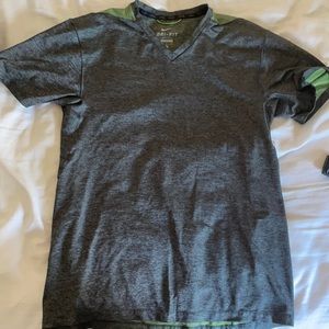 Nike V neck shirt with carbon fiber logo